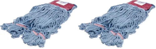 Vista 30 de Carlisle FoodService Products 369454B14 - Cabezal de trapeador con extremo en bucle con banda roja, azul, grande (paquete de 12)