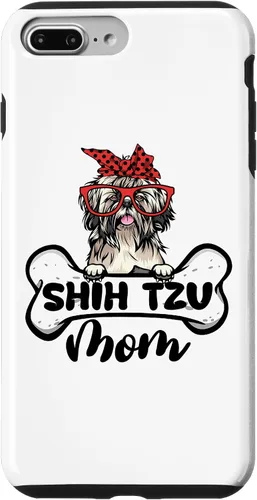 Vista 9 de iPhone 15 Shih Tzu Mom Shirt Dog Bone Mothers Day Dog Mama Case