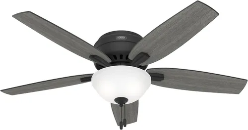 Vista 16 de Hunter Fan Company, 51082 Newsome Ventilador de techo de perfil bajo de níquel cepillado de 42 pulgadas con kit de luz LED y cadena de tracción