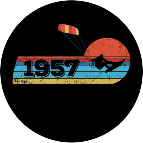 Vista 3 de Kitesurfer Kitesurfing Birthday Vintage 1957 born Kitesurf PopSockets Standard PopGrip