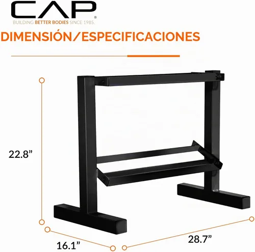 Vista 4 de Estante Cap Barbell para mancuernas, de dos niveles
