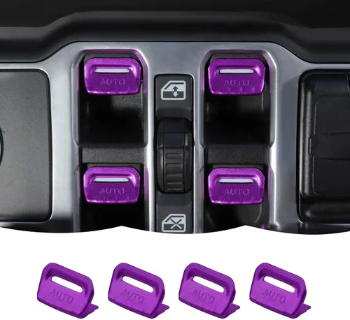 Vista 10 de RT-TCZ Cubierta de interruptor de ventana de consola central, accesorios interiores compatibles con Jeep Wrangler JL JLU y Gladiator JT 2018-2024