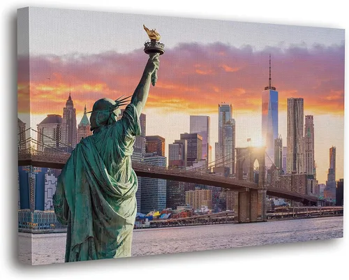 Vista 30 de SpiritualHands Lienzo decorativo para pared, diseño de lugares famosos del patrimonio mundial, carteles enmarcados escénicos, paisajes modernos, 01