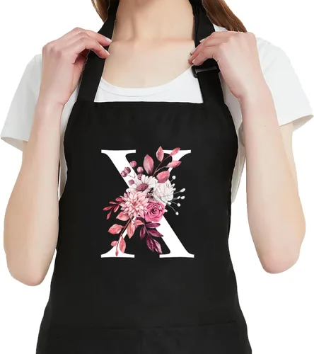 Vista 27 de Delantales Personalizados para Mujeres con Bolsillos, Lindos Delantales para Mujeres Chef de Repostería, Regalos de Cocina para el Cumpleaños de Mamá