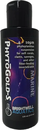 Vista 4 de Brightwell Aquatics PhytoGold-S - Suspensión líquida de fitoplancton para corales blandos, almejas, esponjas y otros invertebrados, 2-L
