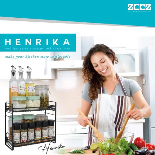 Vista 8 de zccz Organizador de baño de 2 niveles, ideal como organizador de encimera de cocina o baño, organizador de maquillaje con acabado negro