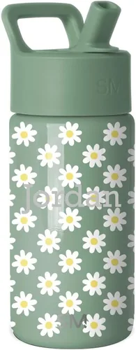 Vista 66 de Simple Modern - Botella de agua para niños y vaso para niños pequeños, 14 onzas, lazos Insulated Stainless Steel Toddler Water Bottle, Kids