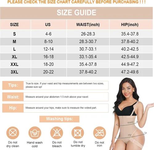Vista 6 de FeelinGirl Faja moldeadora para mujer, firme, triple control de abdomen, pantalones cortos Faja levanta glúteos, moldeador de cuerpo invisible