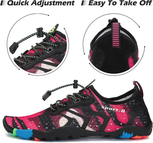 Vista 4 de Mishansha - Zapatos de agua para hombres y mujeres, secado rápido, para natación, buceo, surf, deportes acuáticos, piscina, playa, senderismo, yoga.