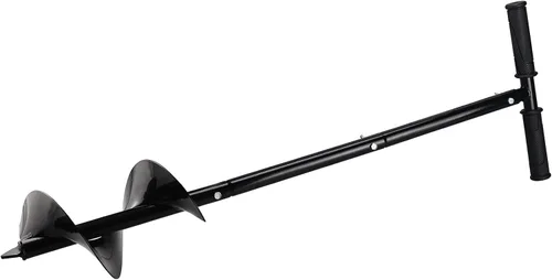 Vista 8 de RealPlus Taladro manual para perforar postes de 4 x 33 pulgadas, herramienta de excavadora de agujeros de jardín, taladro manual de tierra