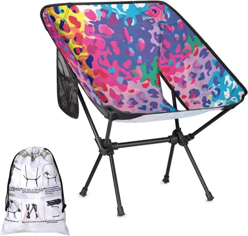 Vista 10 de Honeybaby Silla plegable de camping con mariposa, sillas de camping, ligeras, portátiles, sillas plegables para exteriores, para camping, viajes