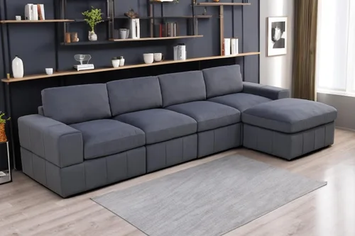 Vista 13 de A Ainehome Juego de sofá modular modular con otomanas de gran tamaño en forma de U, sofá modular de 7 asientos con tumbonas reversibles para sala