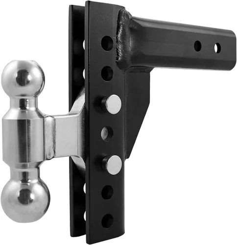 Vista 8 de Andersen Hitches Enganche de ajuste EZ Caída/elevación de 4 pulgadas, 2 bolas de 2-5/16 pulgadas, vástago de 2 pulgadas Enganche ajustable
