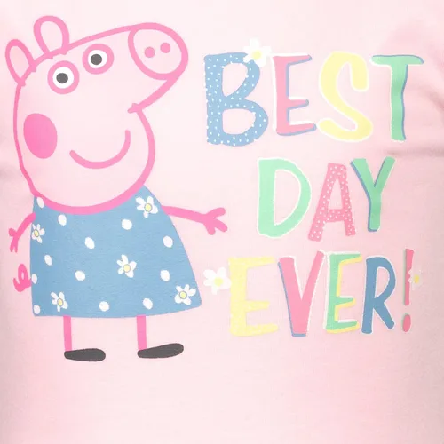 Vista 3 de Peppa Pig Vestido de manga corta para niñas de niños pequeños a niños pequeños