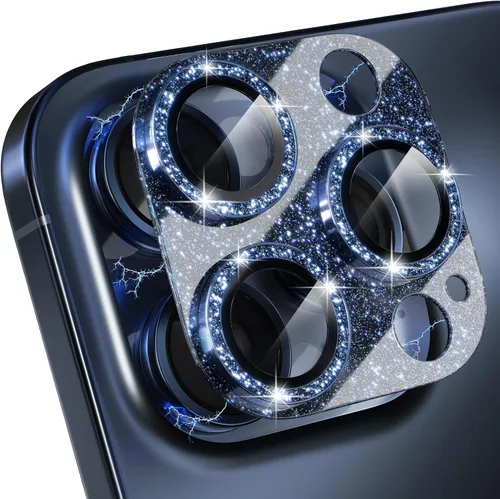 Vista 10 de Choiche Compatible con iPhone 15 Pro/iPhone 15 Pro Max, protector de lente de cámara brillante con protector de pantalla de lente de vidrio templado