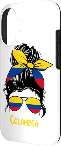 Vista 2 de Colombian Girl Bandana Glasses Flag Colors Latina Pride Case for iPhone 17