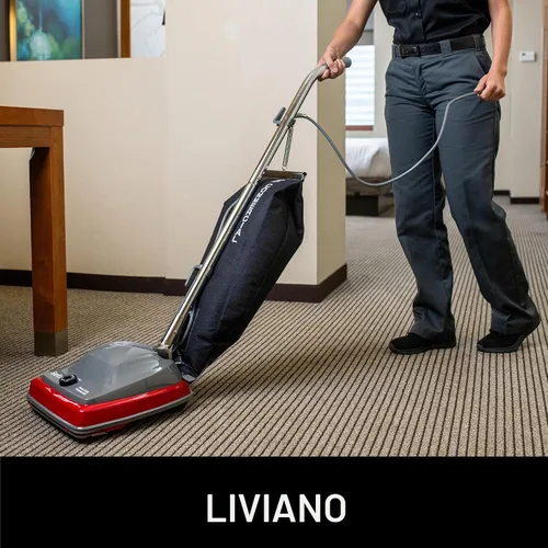 Vista 5 de Sanitaire SC679K Tradition, aspiradora vertical comercial con bolsa, color rojo
