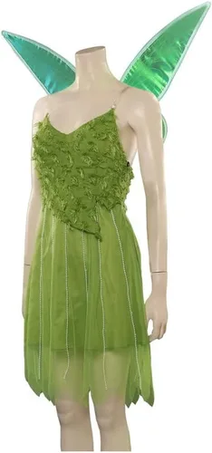 Vista 2 de Baycon Tinker Bell - Disfraz de hada elfo de ala, vestido de cosplay, uniforme para Halloween