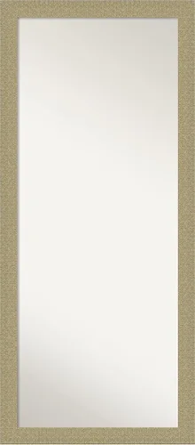 Vista 7 de Amanti Art Espejo de longitud completa no biselado (64.75 x 28.75 pulgadas), elegante marco de miel cepillada, espejo de piso, espejo de pared