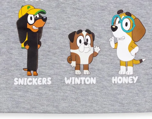 Vista 5 de Bluey Winton Snickers Honey Muffin Bandit Dad Chilli Mom Missy Chloe Coco Bingo Girls Paquete de 2 camisetas para niños pequeños a niños pequeños