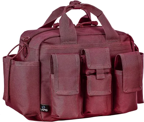 Vista 4 de LAPG - Bolsa táctica de múltiples bolsillos para hombre, bolsa de pañales táctica para papá, salida de rango, para papá Gris