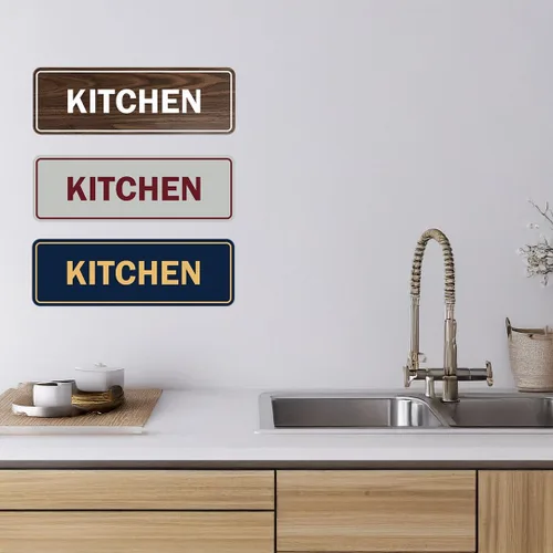 Vista 3 de Signs ByLITA Letrero de cocina estándar (negro) - Pequeño