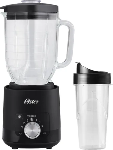 Vista 2 de Oster Vortex Plus - Batidora de vidrio, cuchillas reversibles de acero 2-Negro