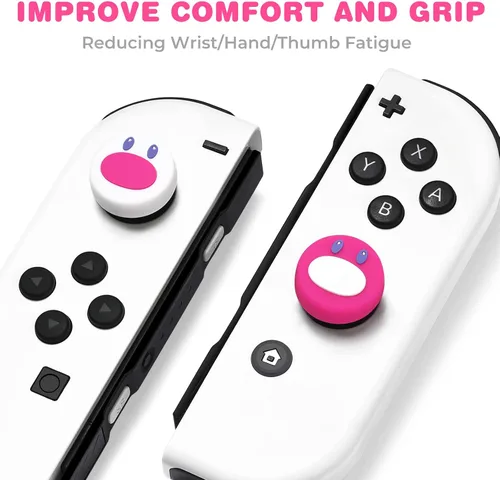 Vista 2 de FUNLAB - Tapas de palanca de mando para pulgar compatibles con Nintendo SwitchOLEDLite Pokemon Controller Accesorios, bonita funda de silicona