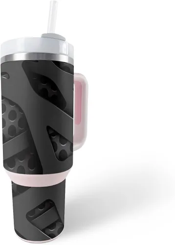Vista 32 de MightySkins Skin - Vaso de vinilo compatible con Stanley The Quencher H2.0 FlowState de 40 onzas, Swirly, protectora, duradera y única, fácil