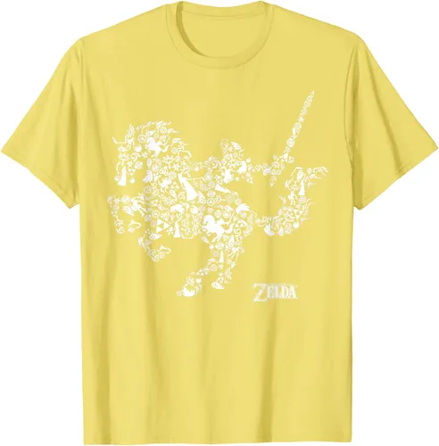 Vista 32 de The Legend of Zelda Camiseta con diseño de símbolos de caballo Azul Marino