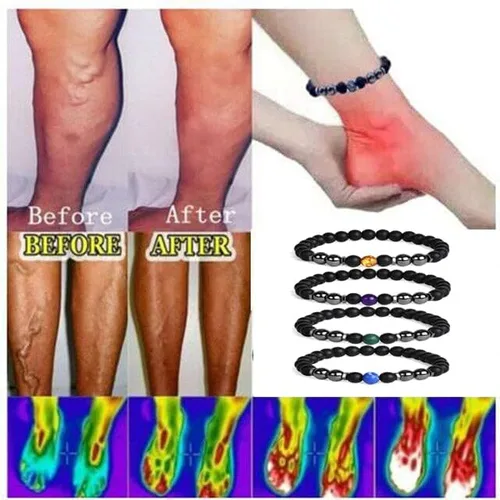 Vista 7 de INENIMARTJ Tobilleras de obsidiana negra para mujeres y hombres, 2 pulseras ajustables tobilleras de piedra natural para yoga, Piedra, Sin gemas.