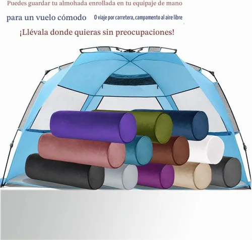Vista 8 de Tinbolunce Almohada enrollable de espuma viscoelástica para rodilla/pierna/cuello - Cojín cilíndrico de luna llena/almohada cilíndrica redonda