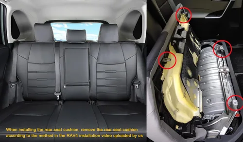Vista 69 de Fundas de asiento RAV4 de ajuste personalizado, piel sintética impermeable para Toyota RAV4 2013-2018 (beige)
