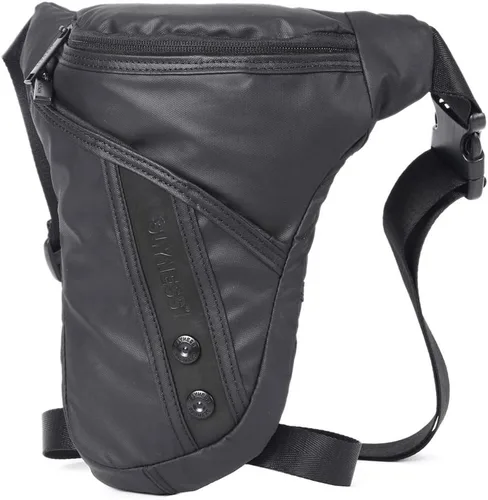 Vista 14 de Canvas Drop Leg Bag Outdoor Waist Pack for Men Women Tactical Military Motorcycle Bike Cycling Multi-Pocket Waist Fanny Pouch Travel Hiking Climbing