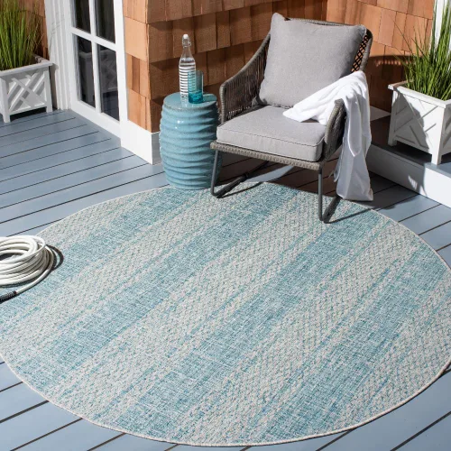Vista 12 de SAFAVIEH Courtyard Collection CY8736 - Alfombra de pasillo de 2 pies 3 pulgadas x 6 pies 7 pulgadas, color gris claro/fucsia CY8736 para interiores
