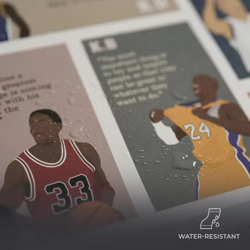 Vista 5 de LOLUIS Arte de pared motivacional, citas inspiradoras de baloncesto, sin marco, 8 x 10 pulgadas, ilustraciones dibujadas a mano, dormitorio