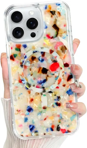 Vista 40 de Bonoma - Funda para iPhone 17 Pro Max 2025 con cristales brillantes, purpurina brillante