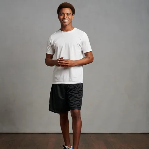 Vista 2 de Russell pantalones cortos deportivos de malla sin bolsillos para hombre