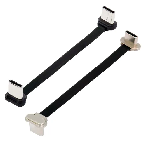 Vista 15 de xiwai Cable de carga USB-C corto en ángulo macho a macho de 5.9 in ultra