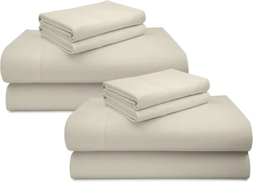 Vista 31 de California Design Den Juego de sábanas de lujo tamaño King - 100% algodón, 600 número de hilos, sábanas King de bolsillo profundo, ropa de cama