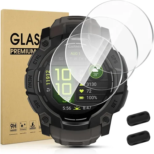 Vista 9 de Suoman Paquete de 3 protectores de pantalla para Garmin instinct 3 1.772 in