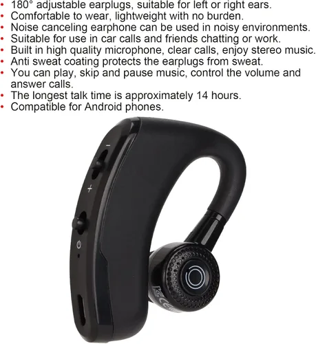 Vista 6 de Fydun V9 Solo Oído, Gancho Auricular V9 Bluetooth Bluetooth Deportes Conducción Negocio