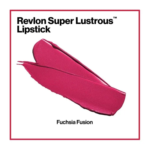 Vista 4 de Revlon Lápiz labial Super Lustrous Fushsia Fusion - 2 por caja.