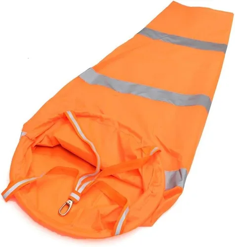 Vista 4 de 60 pulgadas Airport Windsock Rip-Stop Outdoor Rainbow Wind Measurement Sock Bag con cinturón reflectante