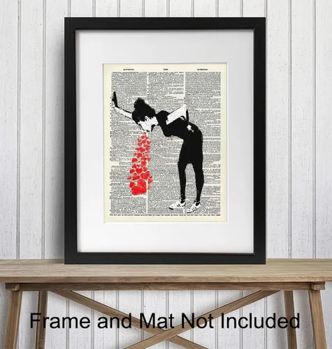 Vista 2 de Banksy Graffiti Dictionary Art - Impresión fotográfica de 8 x 10 pulgadas, regalo único y genial para fanáticos de los murales urbanos, habitación