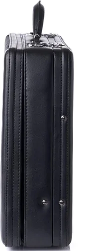 Vista 4 de Alpine Swiss Maletín lateral duro con cerradura de combinación doble expandible, Negro