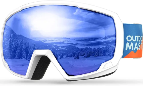 Vista 8 de OutdoorMaster - Lentes de esquí para niños, lentes de snowboard para niños, con protección UV, 100 % esférica, para niños y niñas