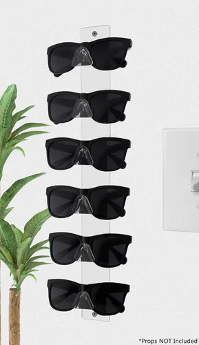 Vista 8 de Marketing Holders 6 pares de lentes de sol con accesorios para la nariz, transparente, paquete de 6 elegantes lentes ópticos verticales para montaje