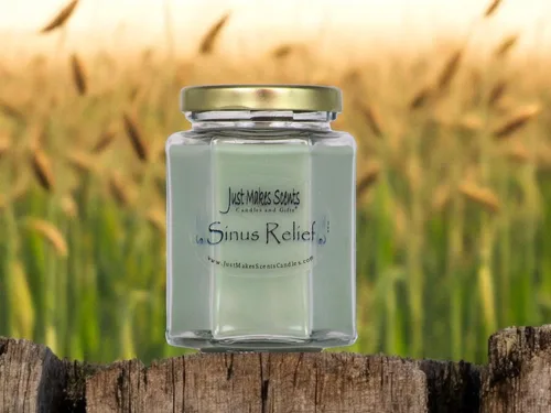 Vista 2 de Paquete de 3 velas de soja mezcladas perfumadas con alivio sinusal con alcanfor y eucalipto (8 onzas)