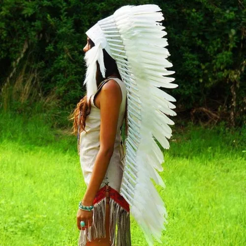 Vista 12 de Novum Crafts Tocado de plumas Inspirado en indios nativos americanos Elige
